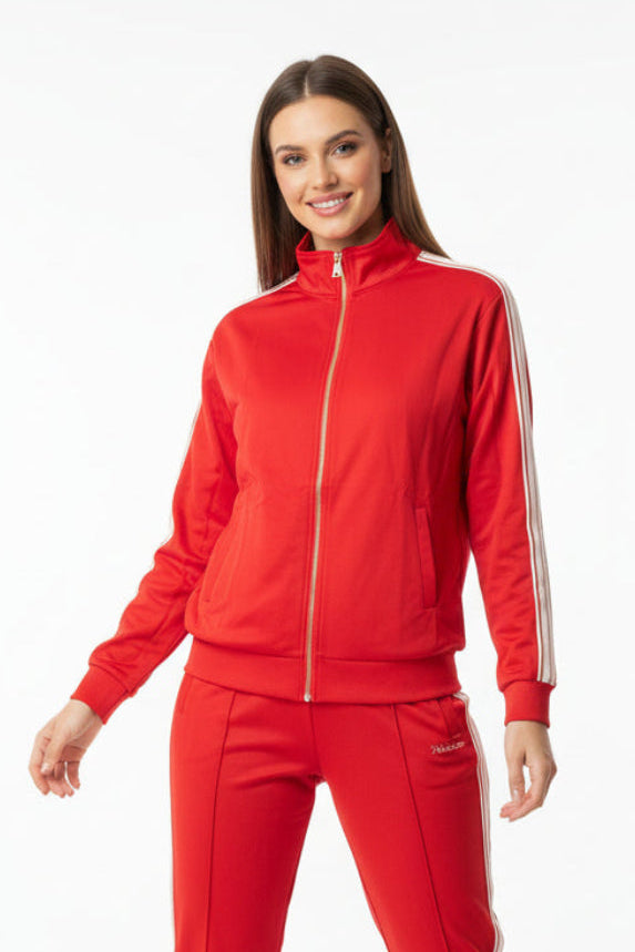 Stripe Panel Relaxed Fit Tracksuit Jacket