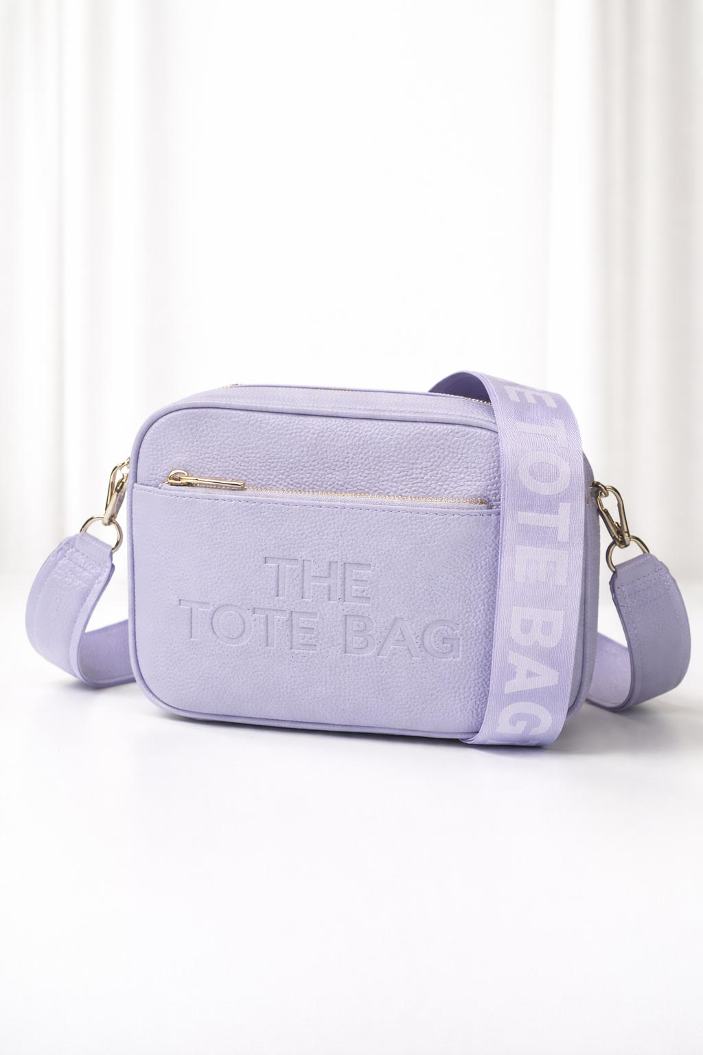 Vegan Leather Double Compartment Medium Size Crossbody Bag