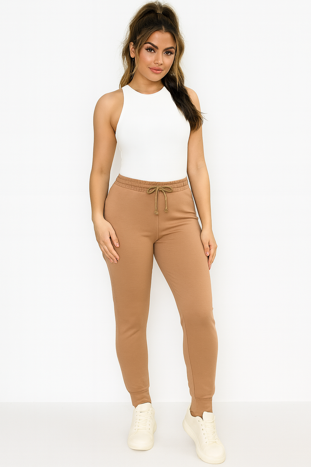 Elastic Drawstring Waist Classic Joggers