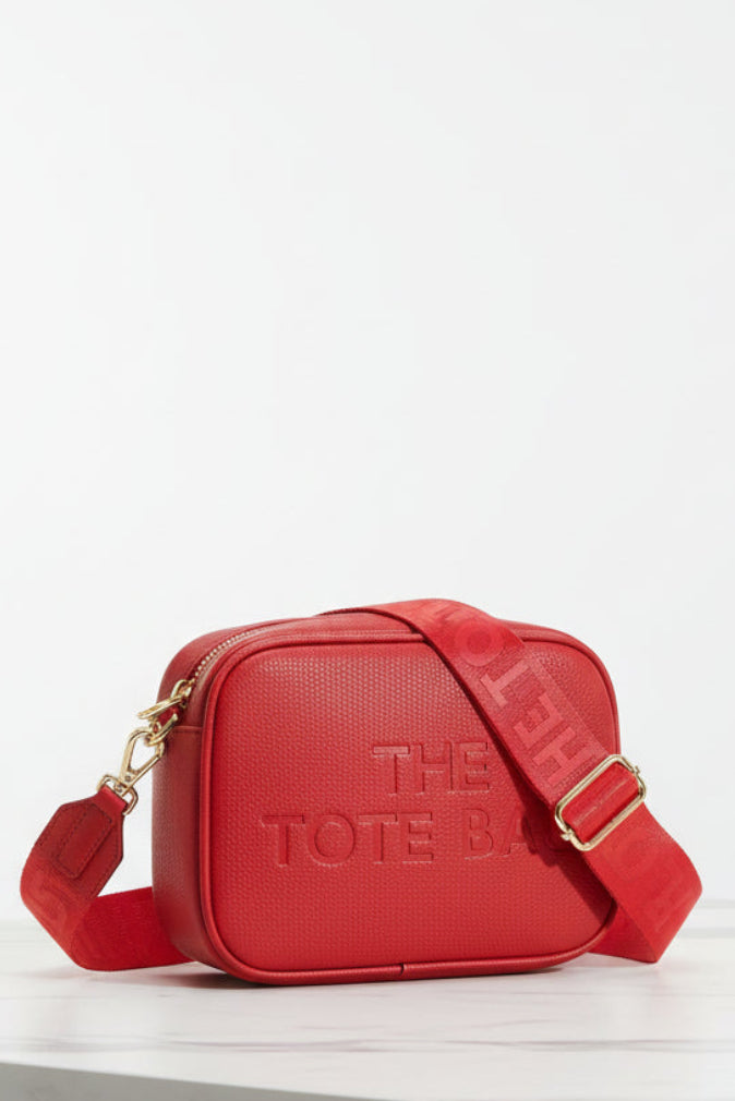 Vegan Leather Slogan Small Crossbody Bag