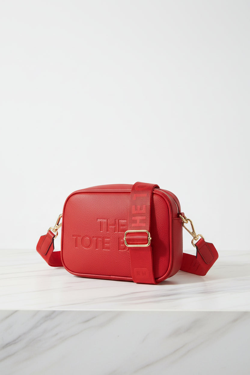 Vegan Leather Slogan Small Crossbody Bag