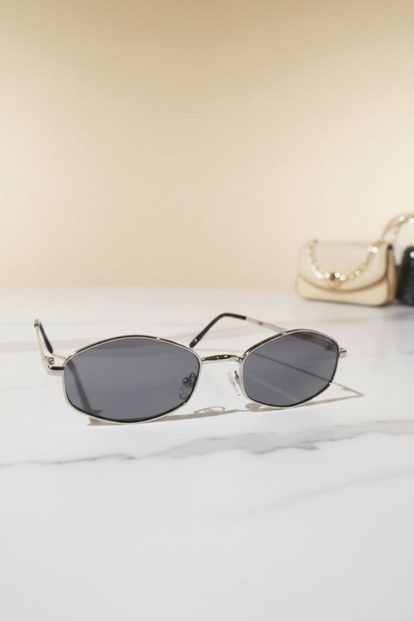 UV 400 Hexagon Metal Frame Sunglasses