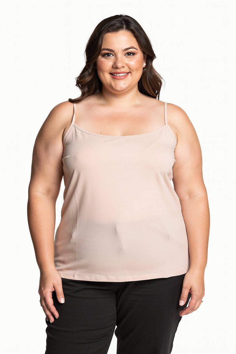 Plus Size Adjustable Straps Basic Stretchy Vest