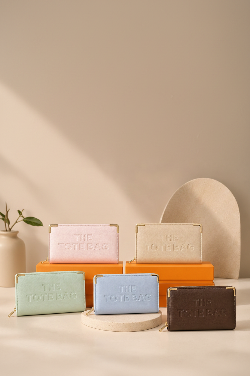 Vegan Leather the Tote Bag Slogan Wallet