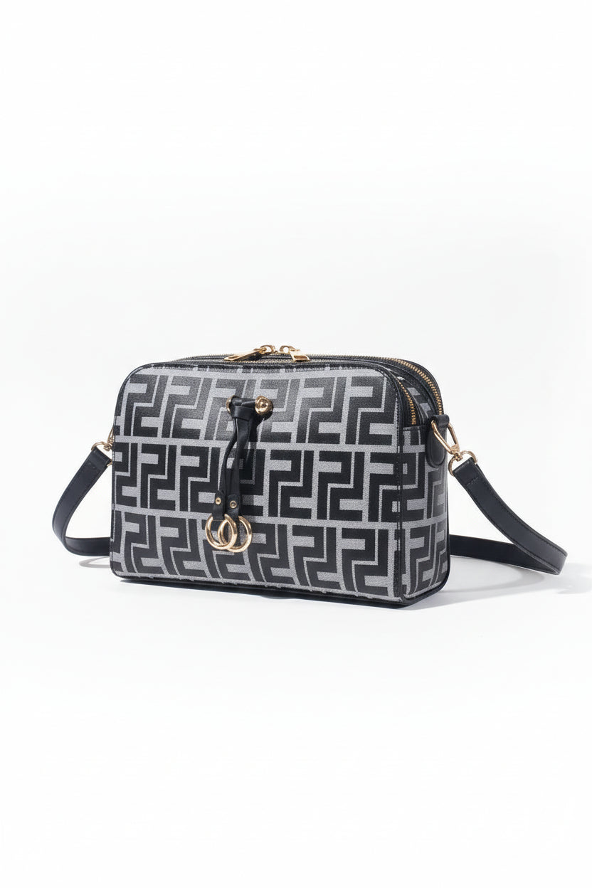 Textile Pattern Small Shoulder Bag