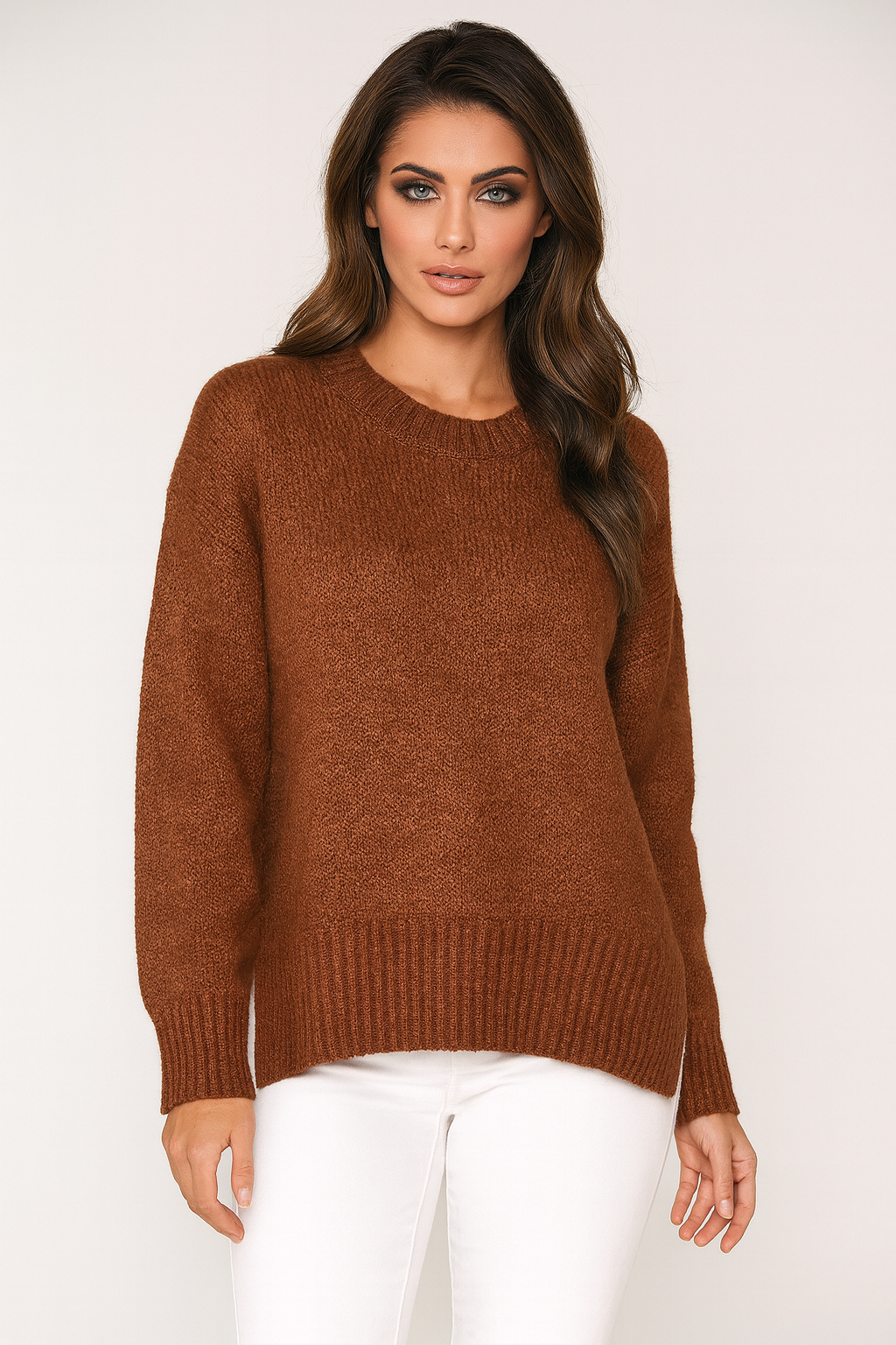 Chunky Knit Classic Scoop Neck Pullover