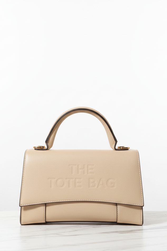 Vegan Leather Slogan Hard Shell Small Handbag