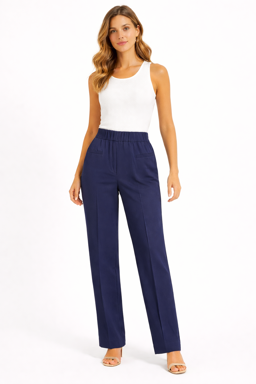 Elasticated Waist Smart Trousers