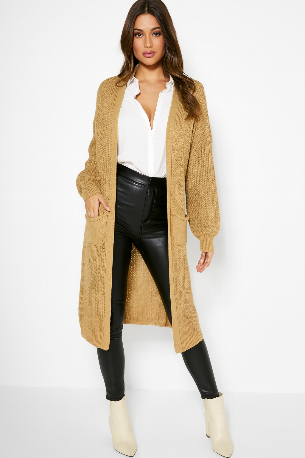 Women's Wholesale Chunky Knit Relaxed Fit Longline Cardigan (Pack of 6)
