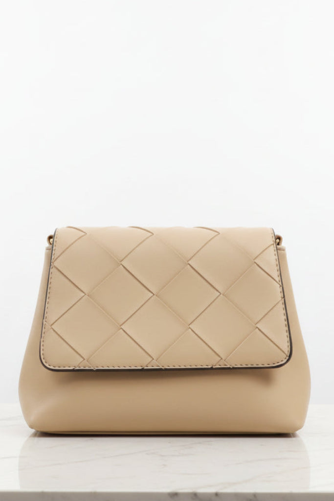 Leather Look Quilted Small Handbag