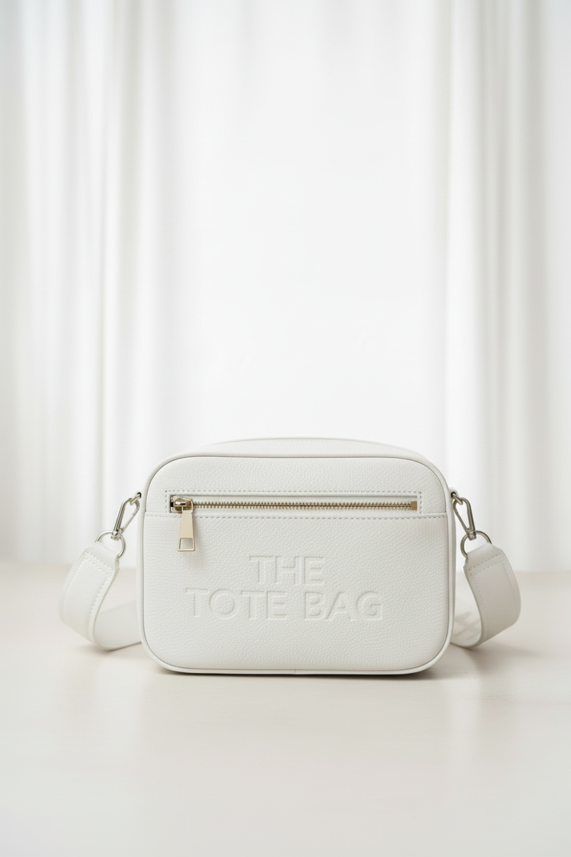 Vegan Leather Double Compartment Medium Size Crossbody Bag