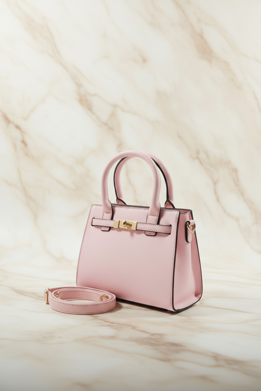 Vegan Leather Medium Structured Handbag