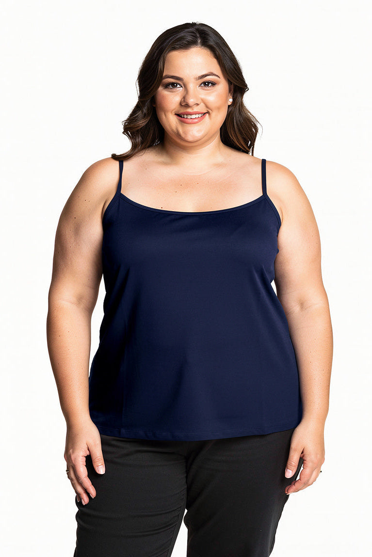 Plus Size Adjustable Straps Basic Stretchy Vest