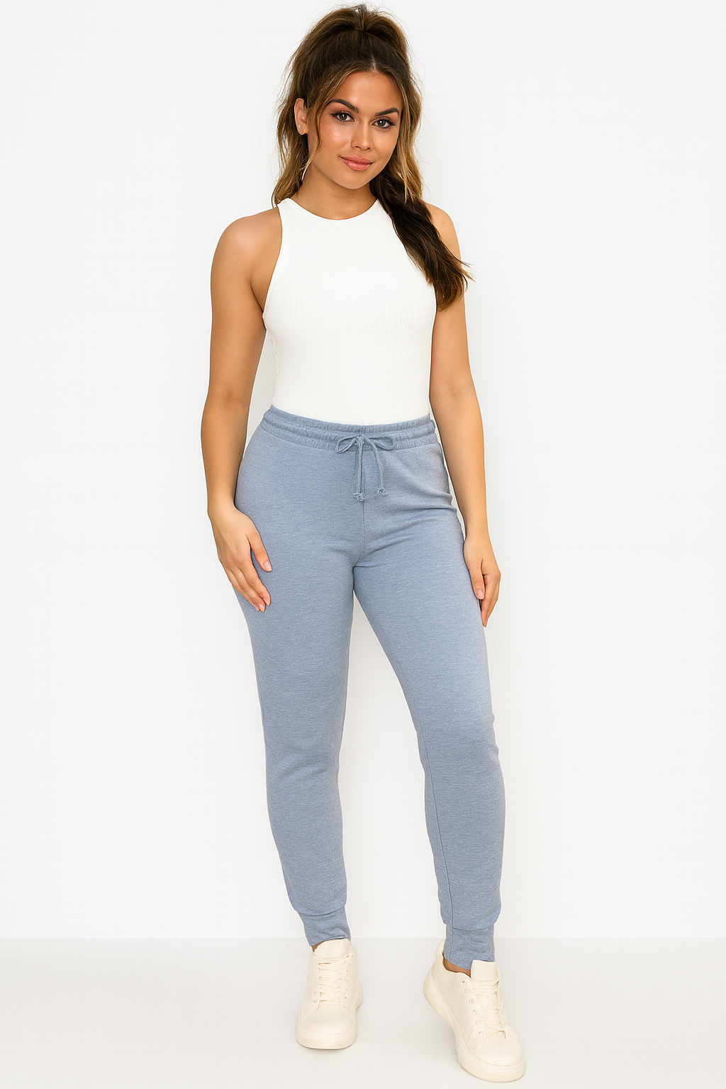 Elastic Drawstring Waist Classic Joggers