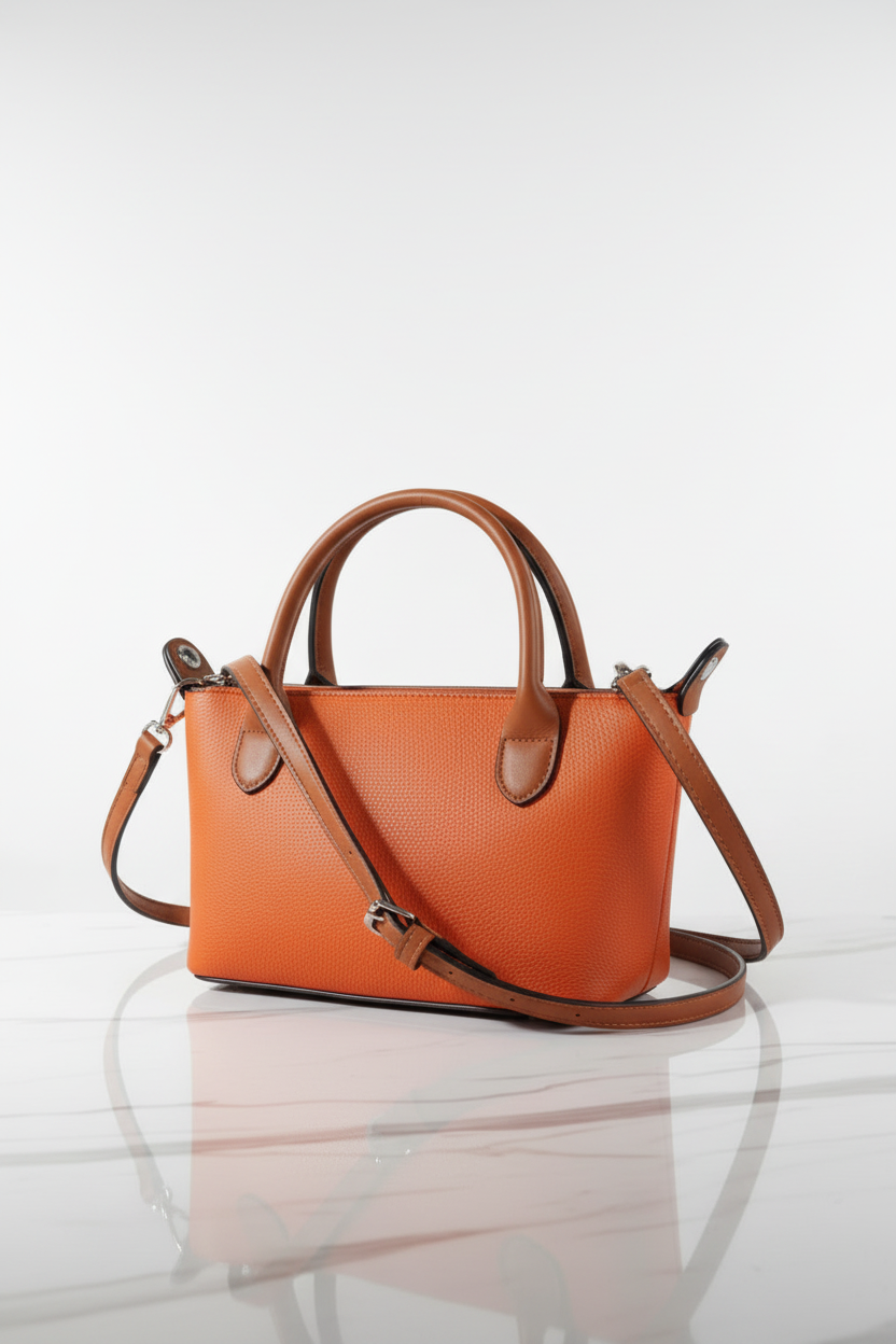 Vegan Leather Adjustable Strap Small Handbag