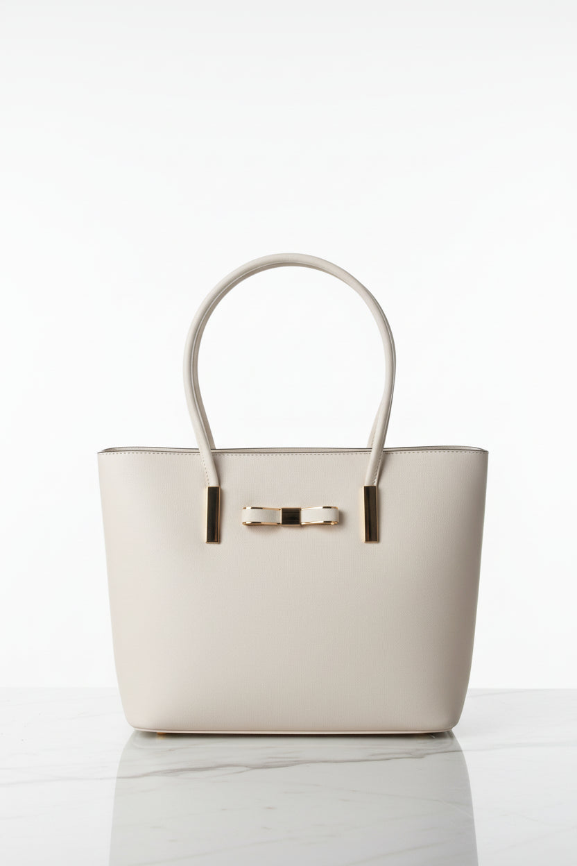 Vegan Leather Large Slogan Tote Bag