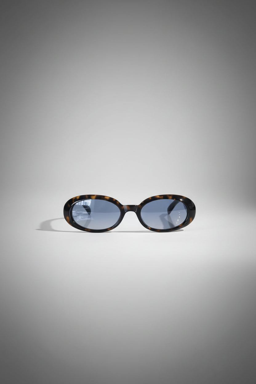 UV 400 Thick Frame Oval Sunglasses