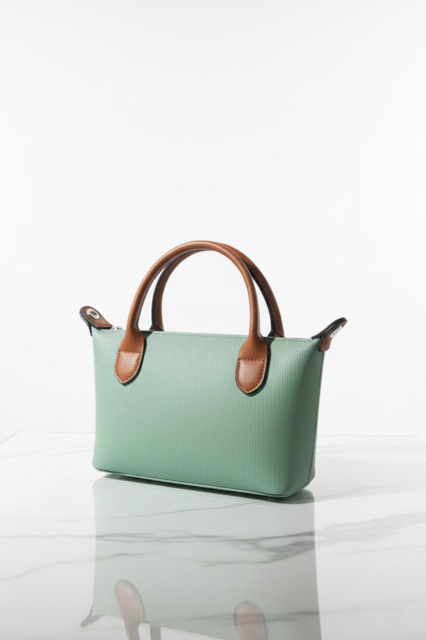 Vegan Leather Adjustable Strap Small Handbag