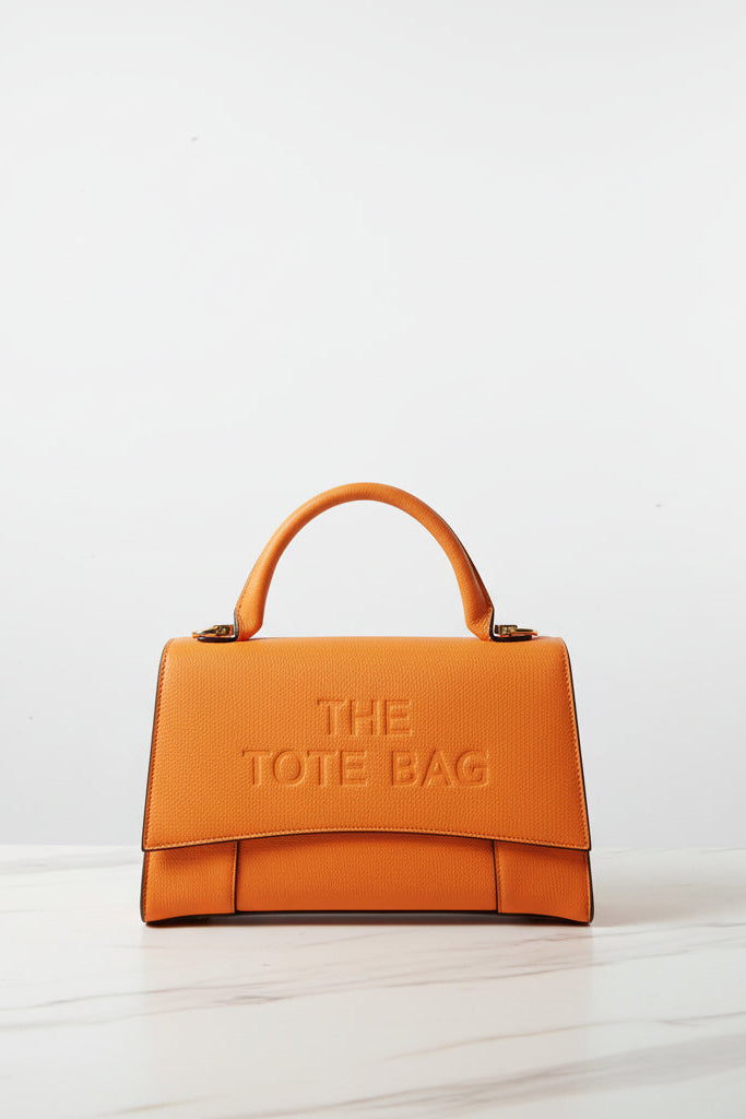 Vegan Leather Slogan Hard Shell Small Handbag