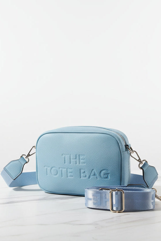 Vegan Leather Slogan Small Crossbody Bag