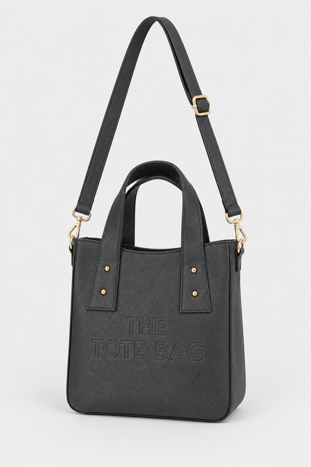 Structured PU Tote Bag with Detachable Shoulder Strap