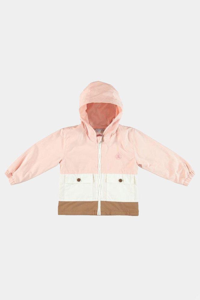 Pink Stripes Girls Windbreaker-SinglePrice