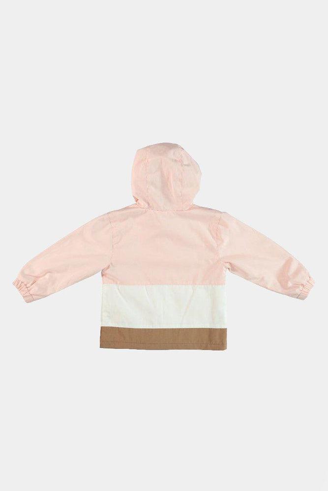 Pink Stripes Girls Windbreaker-SinglePrice