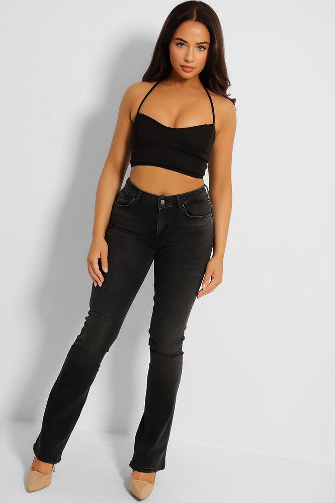 Charcoal Bootleg Cut Jeans-SinglePrice