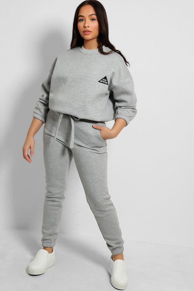 Thick Fleece Lined Drawstring Tracksuit-SinglePrice