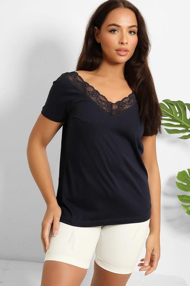 Lace V-Neck Lighweight Top-SinglePrice