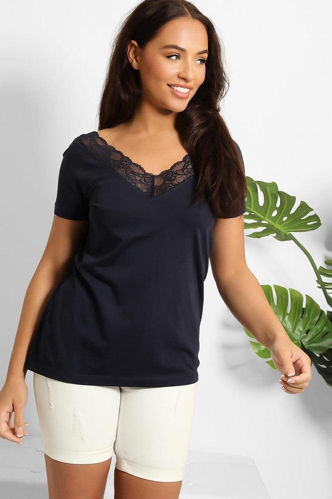 Lace V-Neck Lighweight Top-SinglePrice