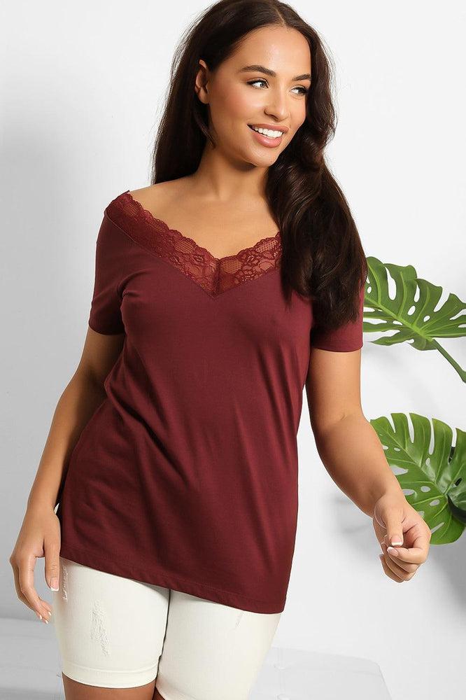 Lace V-Neck Lighweight Top-SinglePrice