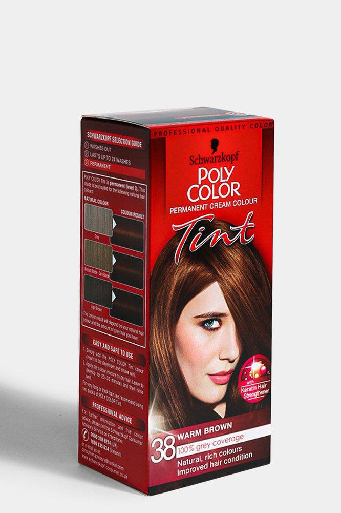 Poly Colour Permanent Cream Colour In Warm Brown 38-SinglePrice