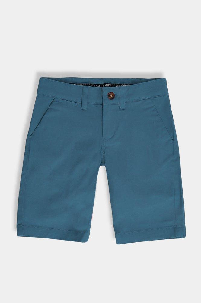 Teal Denim Kids Cycling Shorts-SinglePrice