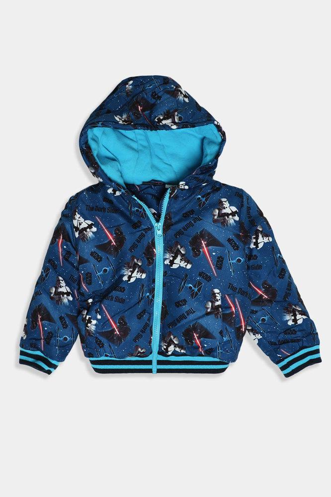 Blue Troopers Print Padded Boys Jacket-SinglePrice