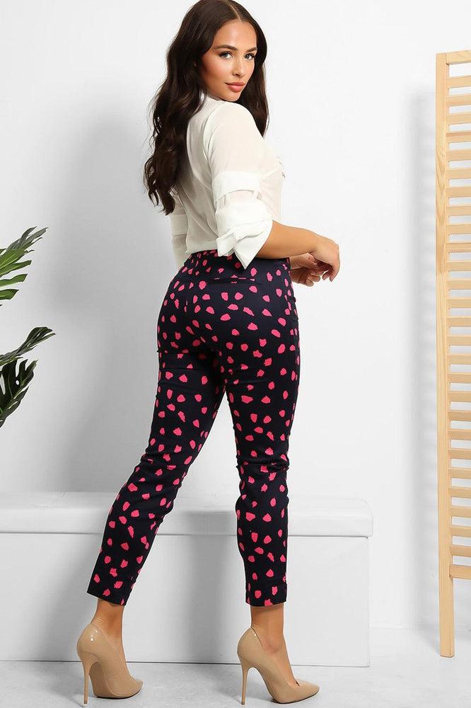 Navy Pink Smart Casual Trousers-SinglePrice
