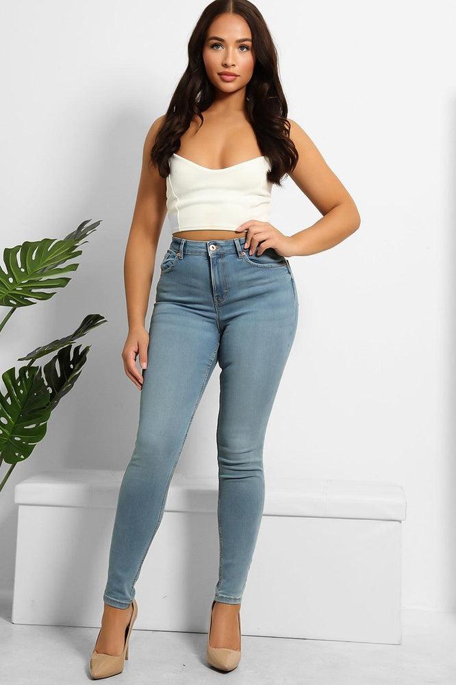 Skinny High Waist "Don't Call Me" Jeans-SinglePrice