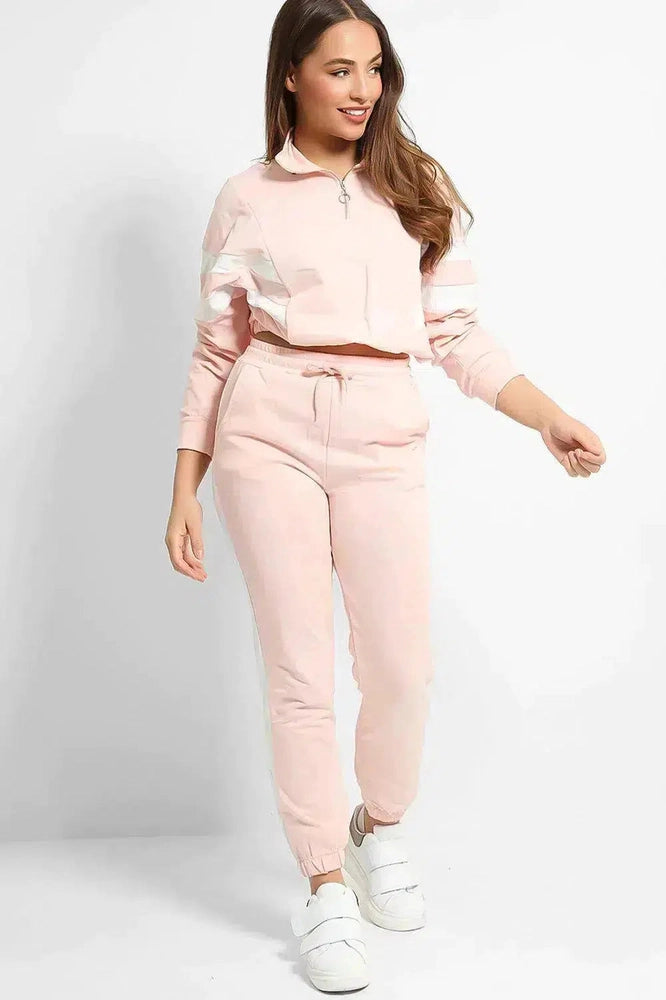 Pink two top piece tracksuit