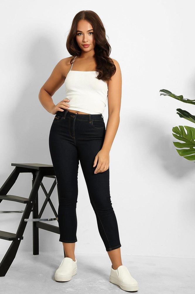 Classic Thin Denim Cropped Jeans-SinglePrice