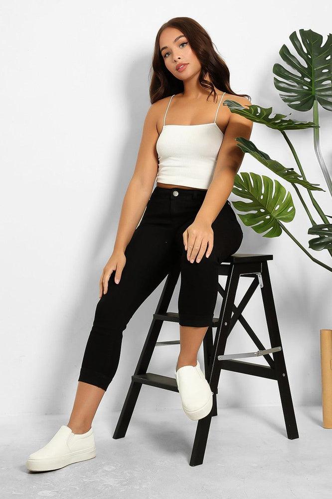 Classic Thin Denim Cropped Jeans-SinglePrice