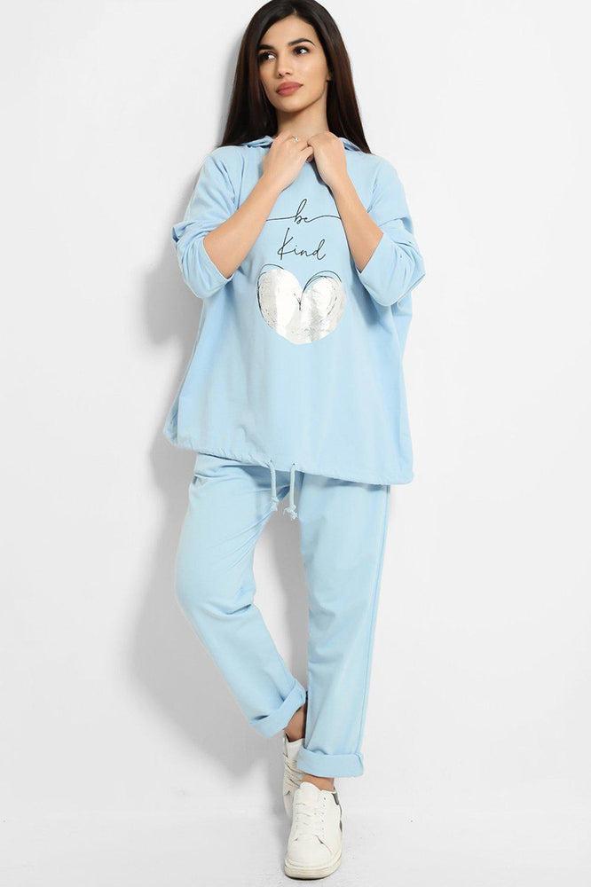 Sky Blue Be Kind Slogan Organic Cotton Set-SinglePrice