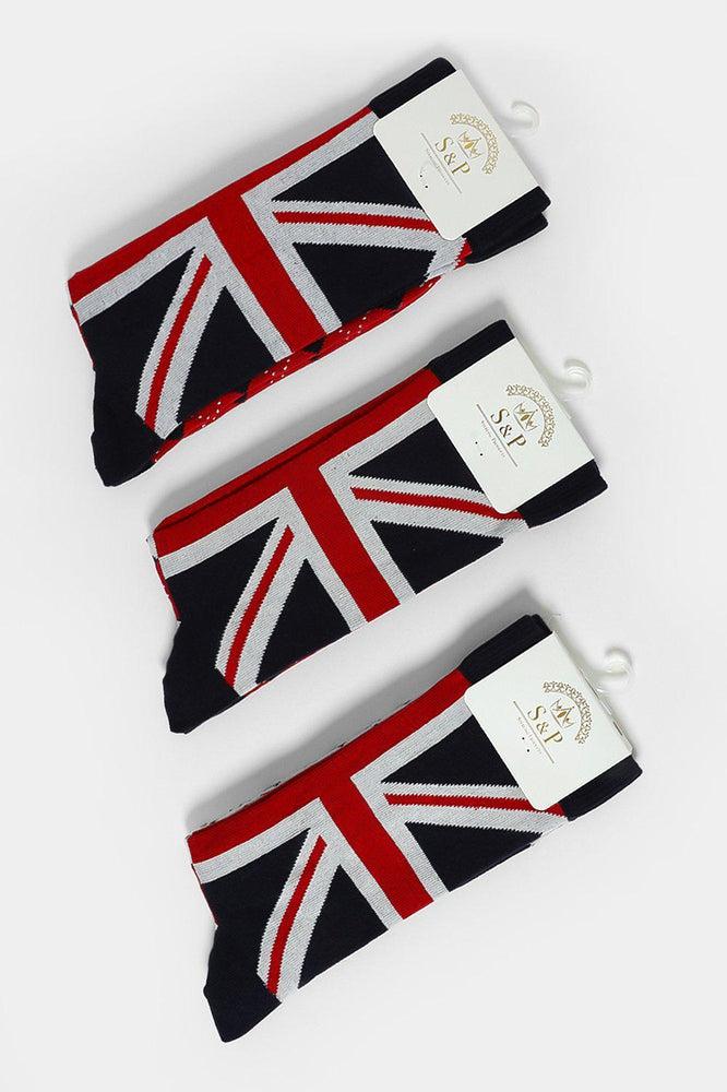 Pack Of 3 Mens Socks In Mixed UK Landmarks Pattern-SinglePrice