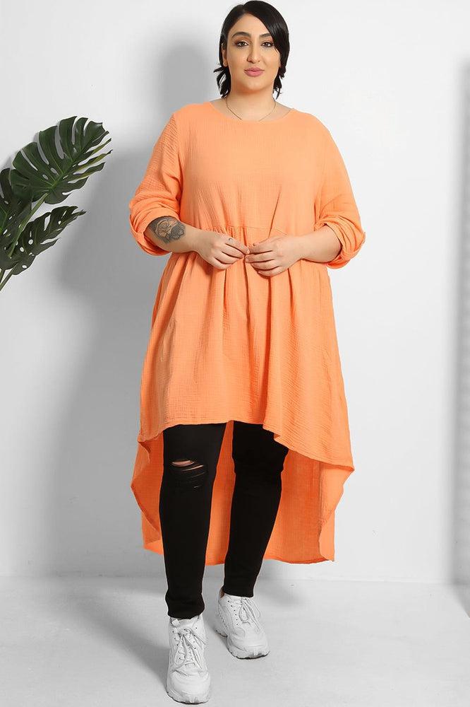 Hi Low Hem Waffle Cotton Tunic-SinglePrice