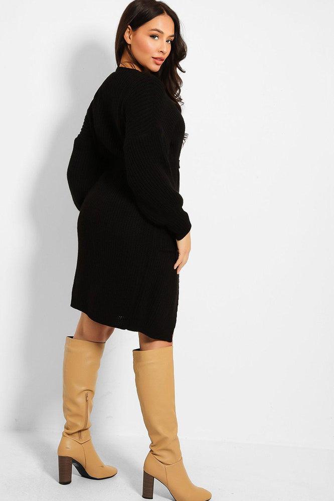Chunky Knit Waist Tie Midi Cardigan-SinglePrice