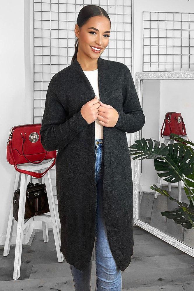 Speckled Knit Open Front Cardigan-SinglePrice