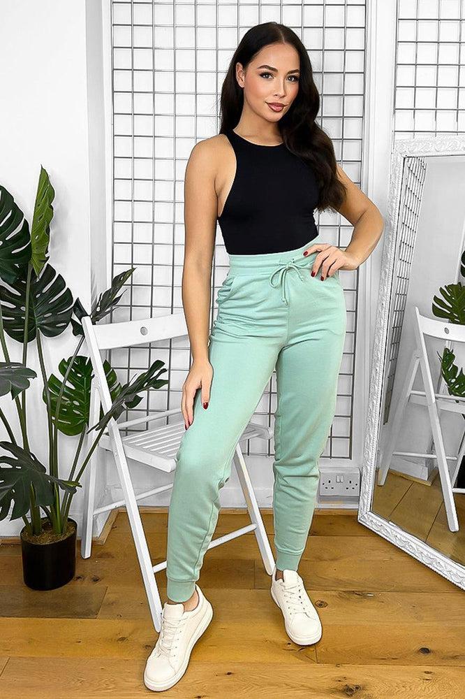 Elastic Drawstring Waist Lounge Joggers-SinglePrice