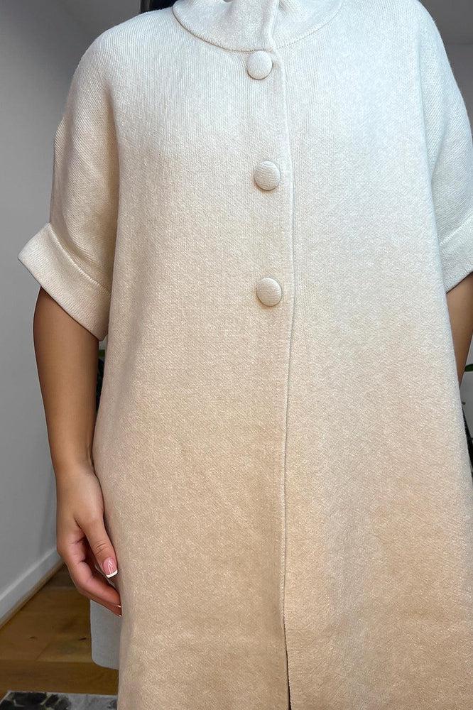 Large Buttons Detail Fleece Blouse-SinglePrice