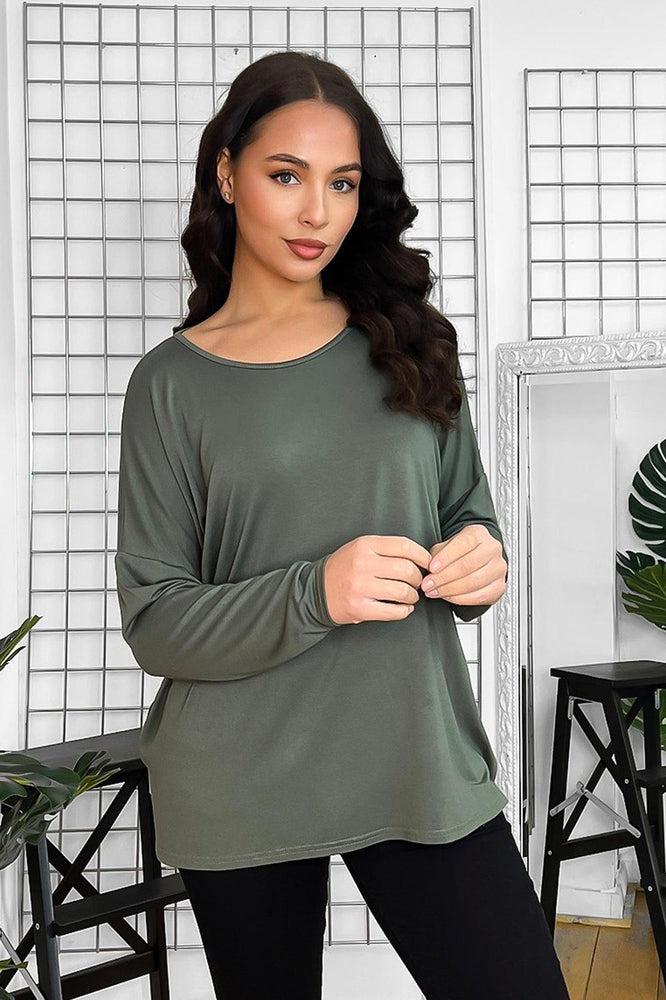 Viscose Blend Crew Neck Relaxed Tunic-SinglePrice