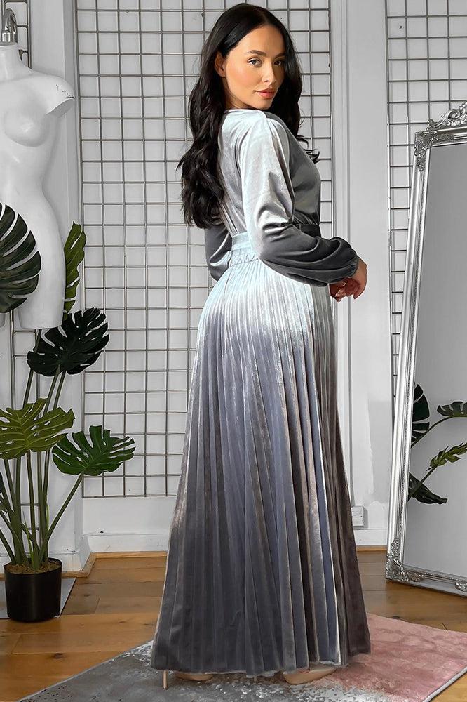 Belted Maxi Velour Dress-SinglePrice